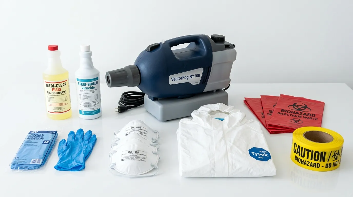 Professional biohazard remediation crew working in Whitehall Township