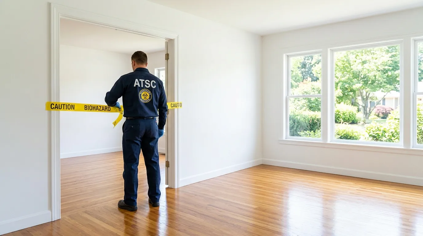 Certified biohazard cleanup crew performing Decomposition Cleanup in Whitehall Township